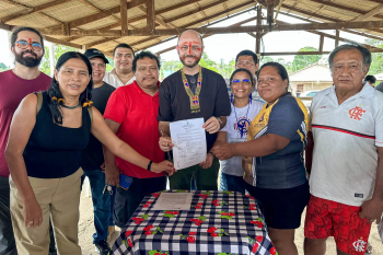 Notícia: Governo do Pará reforça compromisso com educação indígena e garante construção de escola na TI Mãe Maria